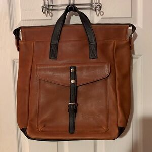 Orna Leather Backpack Tote Bag